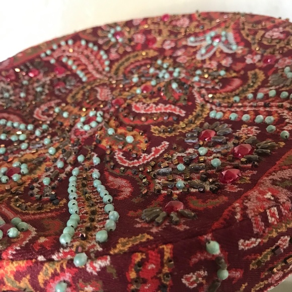 EXQUISITE DESIGNER 1940s\' MULTI-COLOR FABRIC & FELT HAT main image 8